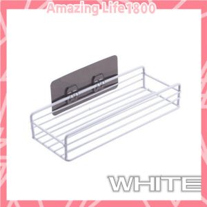 Simple Steel Shelf Storage Rack Self Adhesive Bathroom Corner Toilet Rack Shelf Basket Kitchen Wall Iron Bathroom Rack