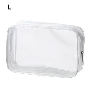 GOUPO Transparent Make Up Pouch Wash Bags PVC Bags Clear Makeup Cases Travel Organizer Beautician Cosmetic Holder