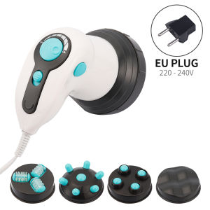 foreverlily Con Lăn Mát Xa Giảm Béo Cơ Thể Chạy Điện Đầu Mát Xa 4 Trong 1 Thư Giãn Đốt Mỡ Cơ Bắp Máy Trị Liệu Bằng Đèn LED Hồng Ngoại Chống Cellulite