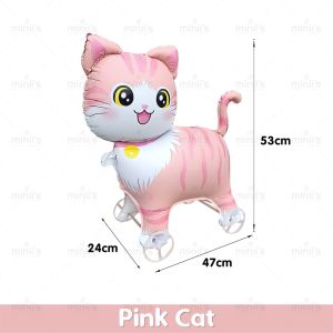 MINIIS Walking Animals Balloon with Wheels Standing Pet Dog Cat Elephant Giraffe Capybara Balloon