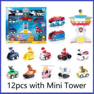 Paw Patrol Dog Cars Toys Set With Pull-Back Function Vehicle Figure Baby Toys  汪汪队 狗狗回力车队