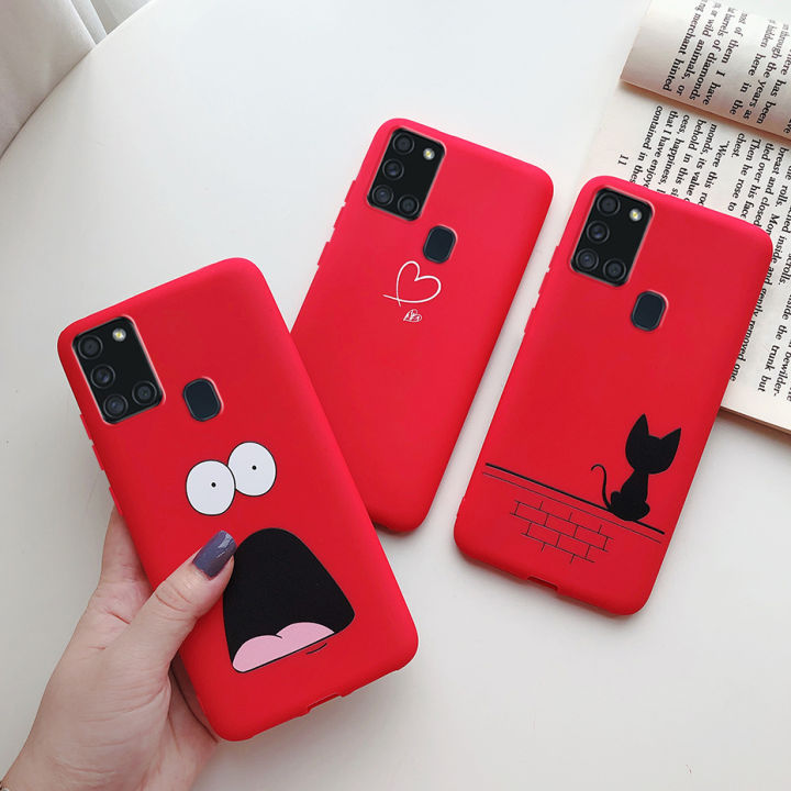 For Samsung Galaxy A21s Case Cute Painted Soft Silicone TPU Cover