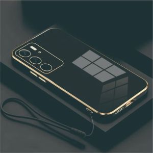 Softcase Realme C75 / Realme C75x Case Luxury Plating Casing Silicone Stand Back Cover