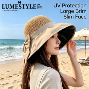 Big Wide Brim Sun Hats Summer Travel Women Bucket Hat Outdoor Fashion UV Resistant Bows Panama Caps