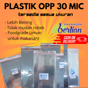 (100 LEMBAR) Plastik Opp Lem 65x25 Cm Tebal 30 Mikron Plastik Sendok Plastik Sumpit