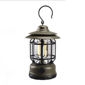Camping Lantern Rechargeable Cob Led Stepless Dimming Waterproof Hanging Hook Portable Outdoor Tent Emergency Power Backup