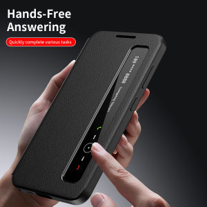 Luxury Business Smart Flip App Smart Window Protection Cover Suitable for Samsung Galaxy S26 S25 S23 S24 Ultra A56 Phone Cases