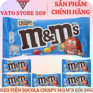 Kẹo socola siêu giòn M&M cryspy xanh dương gói 30g