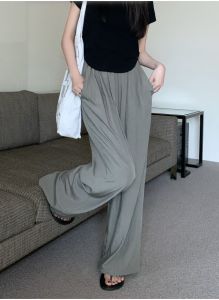 🍋 READY STOCK🍋San Png -Korean Style Loose Trousers Casual Wide Leg Pants High Waist Straight Trousers