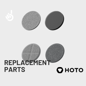 HOTO Flexi Cordless Spin Scrubber Replacement Parts - 3pc/4pc Replacement Easy Attach Cleaning