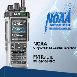 BAJETON BJ-9000 GPS APRS Walkie Talkie Long Range Bluetooth Programming FM 27Mhz Transceiver Cross Band Repeater CB Radio RT-950 2 Two Way Radio 50KM 10W