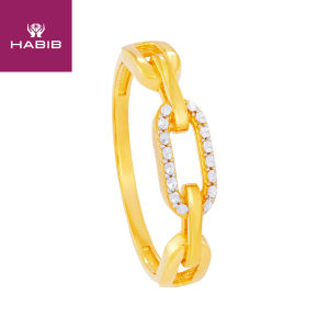 HABIB Oro Italia 916 Yellow and White Gold Ring GR50430623(YW)-BI (22K Gold)