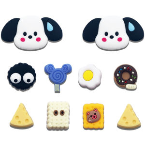 10 cái/bộ CROCS jibbitz Charms giày hoa trang trí áo hình con chó hoạt hình ngộ nghĩnh khóa giày có thể tháo rời cho CROCS