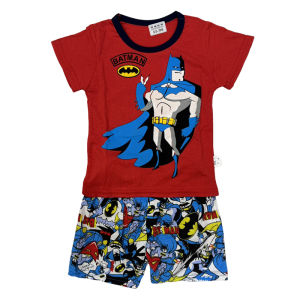 Happy baby& Kids Cotton Cartoon characters Batman T Shirt+Shorts For Boy Sleepwear Set clothing Summer Tshirt