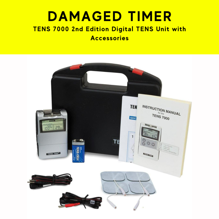 TENS 7000 2nd Edition Digital TENS Unit Muscle Stimulator With Accessories - Roscoe Medical