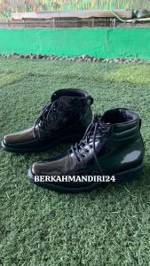 Sepatu PDH TNI Polri Security Dinas Tali Lepas Resleting Kancing Kulit Sintetis