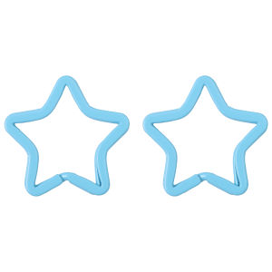 2/5Pcs/lot 33x35mm Colorful Star Key Ring Pentagram Shape Metal Key Rings Split Rings for DIY Jewelry Making Handmade Cute Keychain Accessories