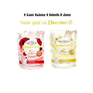 Combo 2 Túi Nước Giặt Xả Deemee 2L Chính Hãng – Thơm Lâu Dịu Nhẹ An Toàn Cho Da Nhạy Cảm – Dùng Cho Máy Giặt Cửa Trước & Cửa Trên