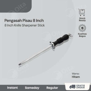 Knife Sharpener Pengasah Pisau Stik Pelurus Stainless Steel Asahan Pisau Panjang