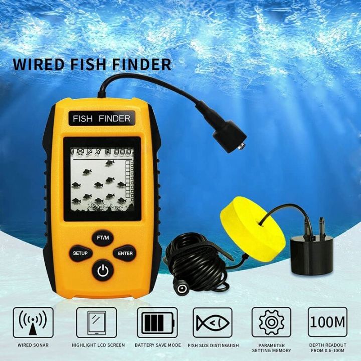 EcoSport Portable Fish Finder Fishfinder with Wired Sonar Sensor