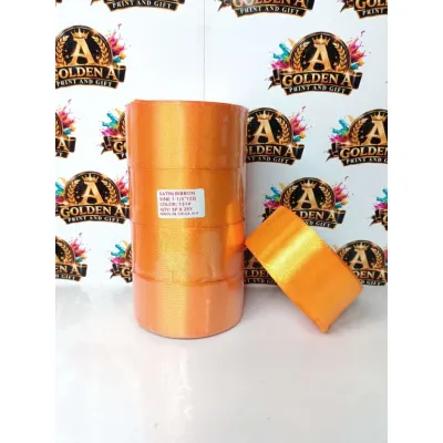 4CM * 25YARDS SATIN RIBBON ORANGE SHADES 1 ROLL DIY FLOWER GIFT WRAP