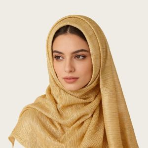 FEELDG Màu đơn sắc Khăn trùm đầu dài Thoáng khí Crinkle Khăn choàng kín đáo Dân tộc Cảm giác mềm mại Khăn trùm đầu trơn Dành cho phụ nữ