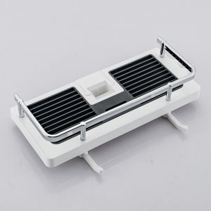 ZOOKV ถาดวางสบู่ห้องน้ำ Rack เจาะรูก้านยก Shower Bracket Multi-Functional Shower ชั้นเก็บของแชมพูห้องน้ำเสาชั้นวาง HC60