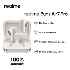 Realme Buds Air 7 Pro ，Hi-Res Professional Certificate Ai New Experience Ai Live TranslatorUp to 48 Hours of Playback Durable Battery6-mic Al Deep Call Noise Cancellation，53dB Real-time45ms Ultra-Low LatencyIP55 Dust & Water Resistance