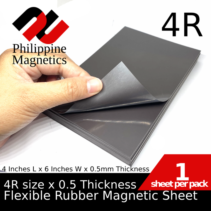 4R size Magnetic Sheet x 0.50mm Thickness without 3M Adhesive. 4 x 6 ...