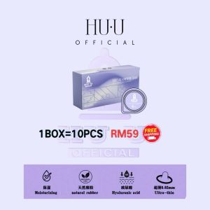 Huyou【HUYOU】0.02mm Ultra Thin Condom with Hyaluronic Acid | Long-Lasting Moisturizing Lubricant | Safe & Comfortable