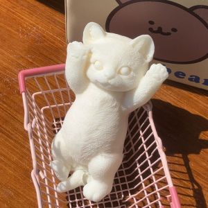FUNG MALL Animal Big Cat Doll Squeeze Toy Cartoon Colorful Cat Shaped Squeeze Toy Pretend Play Soft Artificial Doll Squeeze Toy Sensory Toys