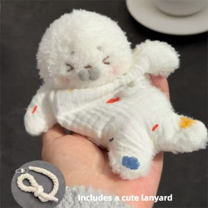 XIJIBAN Cute Seal Hanging Rope Dolls Hanging Rope Funny Sensory Stress Relief Dolls Soothe Bean Bag Squeeze Dolls Stress Relief