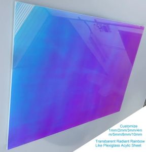 Cut Iridescent/Radiant SheetOргстекло For Art/Advertising/DecorateCustomize Plexiglass Rainbow Acrylic (PMMA) Board