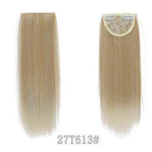 SKONHED Clip in Fluffy Hair Topper Hairpiece Fashion Synthetic Root Pads Wig Hair Styling Tool Thickening Sides Short Straight Pad for Women Kids