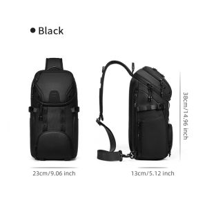SEA CHOICE Crossbody Tas Duffle Tahan Air–Multi Port USB Pemisahan Basah-Kering Tas Dada Travel