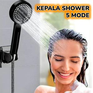 Kepala Hand Head Shower Sower Kamar Mandi On Off 5 Mode Tekanan Tinggi