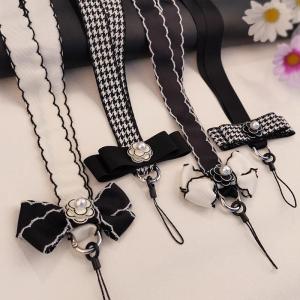 Mobile Phone Lanyard Hanging Neck Womens Small Fragrance Pendant No Neck Mobile Phone Shell Anti-loss Sling Silk Scarf Silk