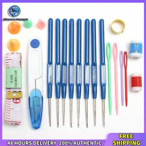 Winnereco Premium Crochet Hook Set with 16 Sizes and Ergonomic Handles for Seamless Crochet Work