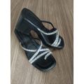 Dép nữ cao gót - đế PU cao 6 phân - quai xoàn chéo - ( MS.13) DéP Shoes GiàY Jean. 