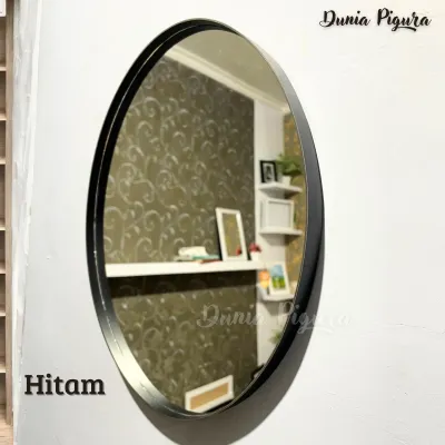 Cermin Oval Aesthetic 30 x 40 cm | Kaca Cermin Gantung