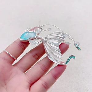 Cá Đẹp Pins Kim Loại Trâm Cài Vui Vẻ Độc Đáo Phù Hiệu Hợp Kim Kết Cấu Thích Hợp Cho Hàng Ngày Đảng Và sử dụng hàng ngày