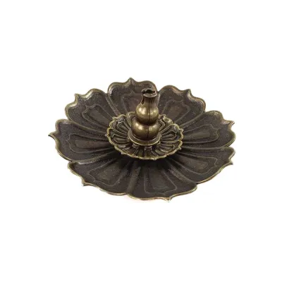 Tempat Dupa Lidi Lotus Gourd Incense Holder Zinc Alloy - TaffHOME YJ-A3