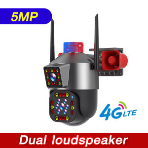 Solar Outdoor CCTV Camera Waterproof WIFI Connected to Mobile Phone 4G Remote Monitoring Home 360°Panorama HD Night Vision Monitor With Audio and Speaker