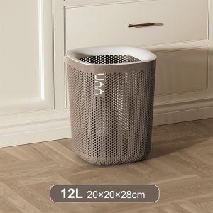 Round Metal Mesh Dustbin Trash Bin Black Metal Wire paper Bin Suitable For Office Home Kitchen Dorm Rooms Bedrooms