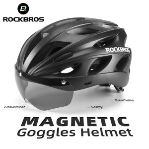 ROCKBROS Ultralight Magnetic Bike Helmet: Safety & Comfort for Men's MTB & Road Trial Cycling