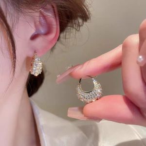 GL Fashionable gold painted circle earrings ES64820