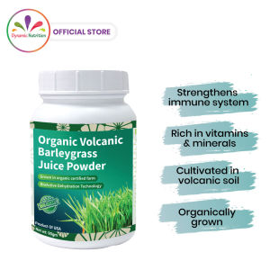 Dynamic Nutrition Organic Barleygrass 90gm - Volcanic Barley Grass Juice Powder for Detoxification