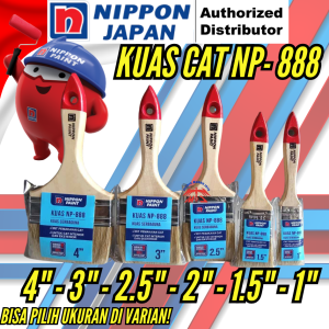 NIPPON PAINT NP888 Kuas Cat Dinding Kuas Cat Minyak Synthetic Brush 1" 15" 2" 25" 3" 4"