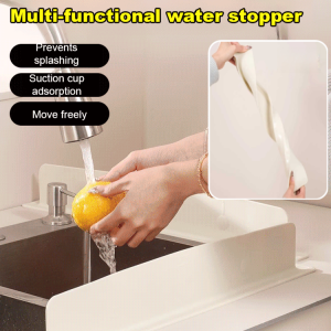 Integrated Suction Cup Sink Baffle Countertop Splash-proof Extended Durable Removable Kitchen Sink Baffle Home/ 水槽挡水板