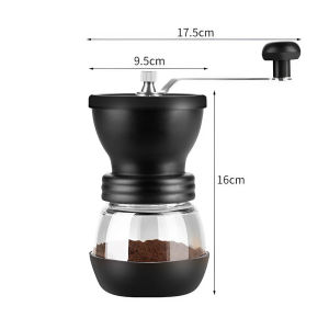 Alechaung เครื่องบดเมล็ดกาแฟ เครื่องบดกาแฟ แบบมือหมุน เครื่องป่นเซรามิก ปรับความละเอียดได้ ที่บดกาแฟแบบมือหมุน Coffee Grinder